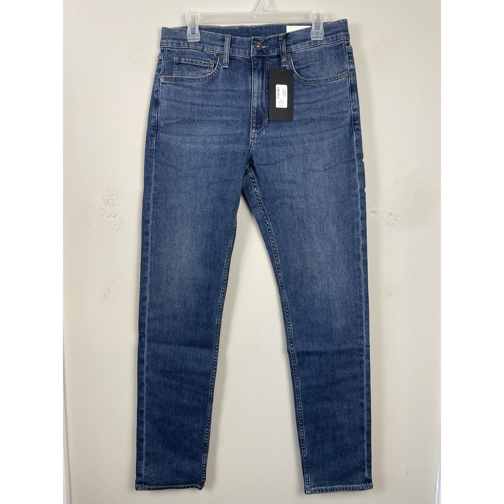 NEW Rag & Bone Fit 2 Slim Fit Jeans Mens 31x32 Bogart Blue Denim Stretch - Picture 2 of 10
